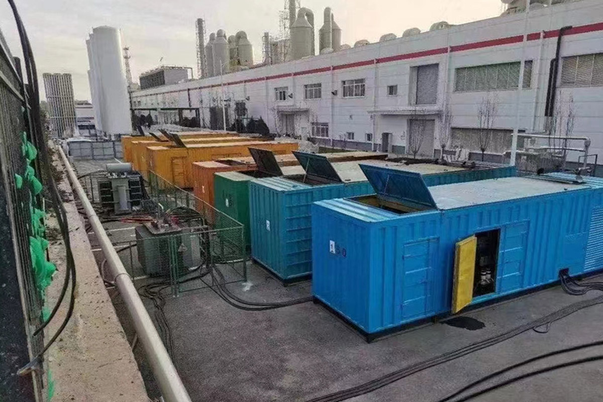 商丘发电机租赁施工现场